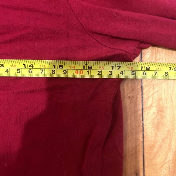 Lauren Ralph Lauren-Cherry Red Top-Velvet Collar/Cuffs Sz L-Old Money-Preppy - Picture 8 of 10